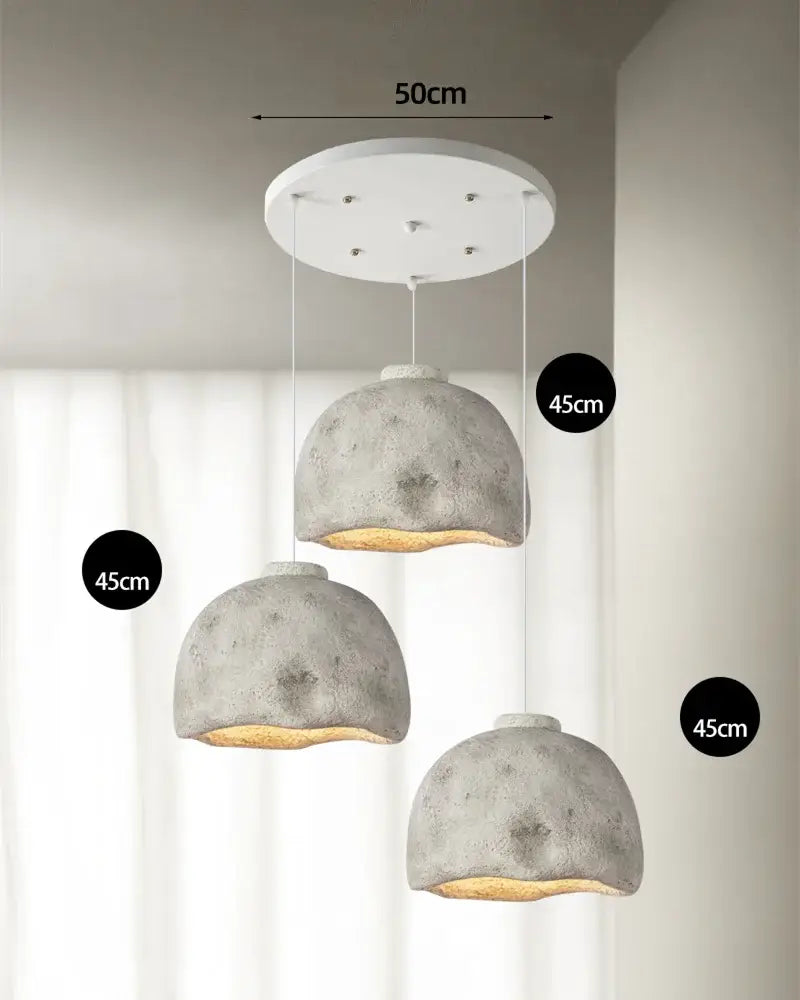 Rustic Concrete Pendant Light