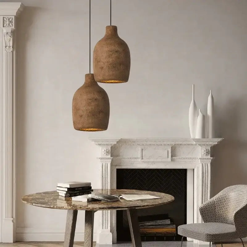 Rustic Concrete Pendant Light