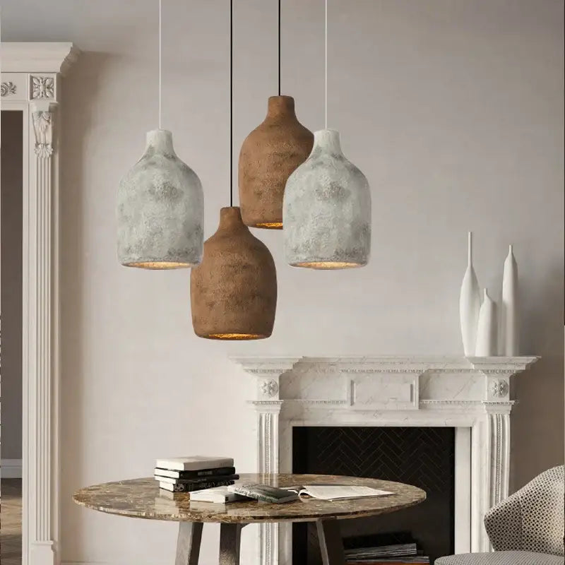 Rustic Concrete Pendant Light