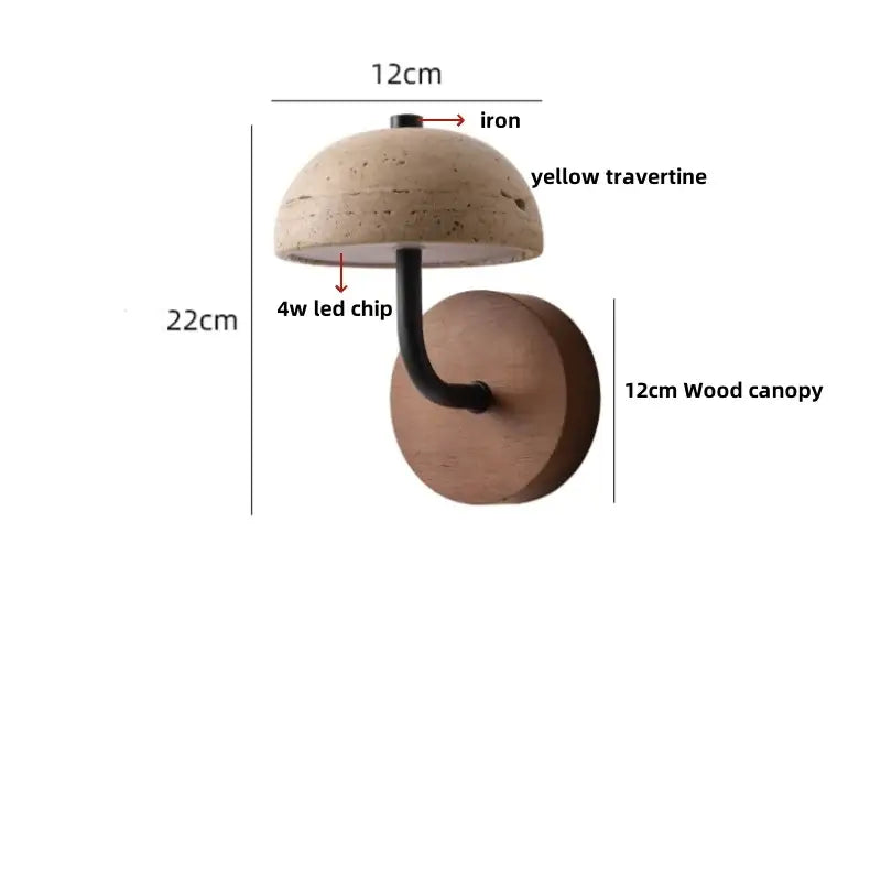 Travertine LED Wall Lamp