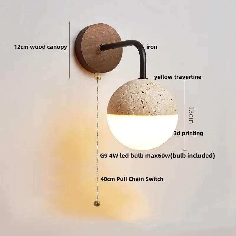 Travertine LED Wall Lamp