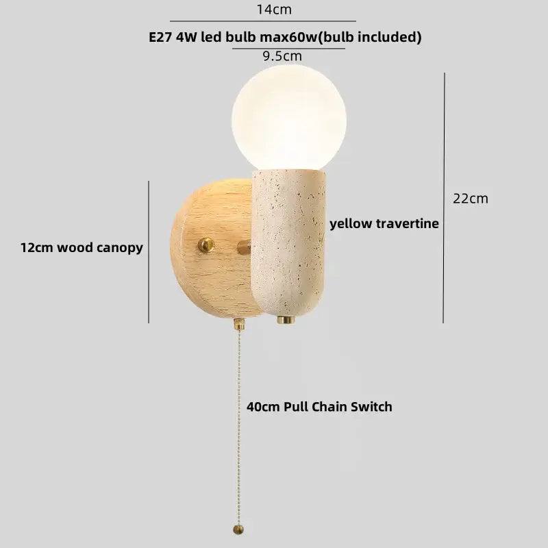 Travertine LED Wall Lamp