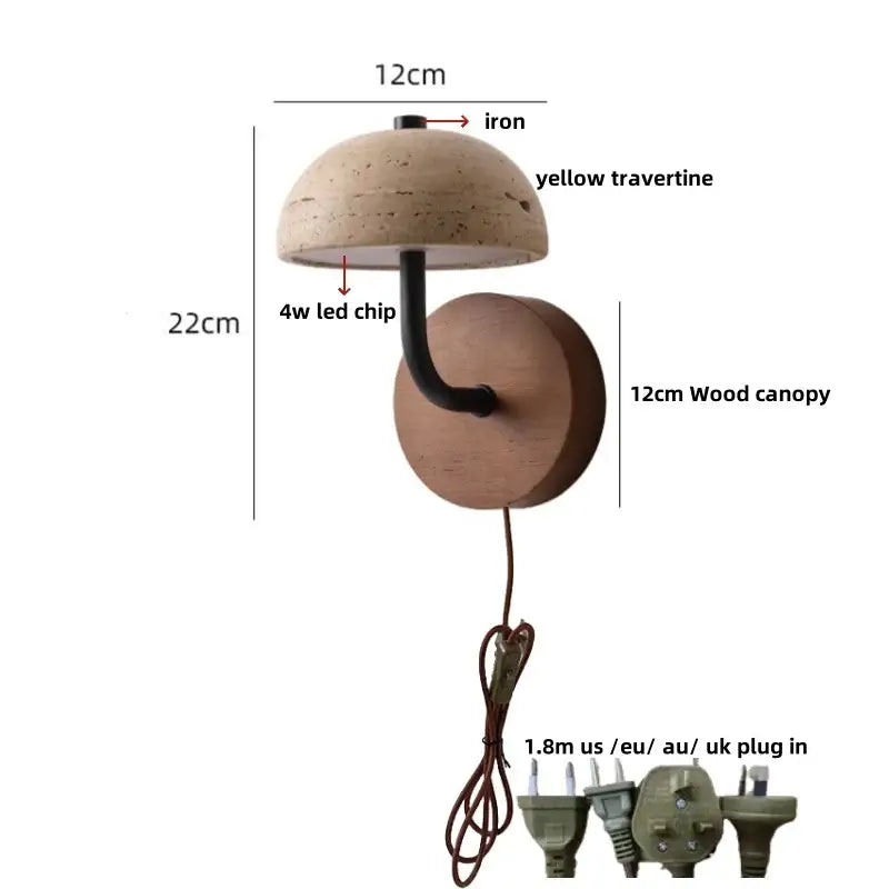 Travertine LED Wall Lamp