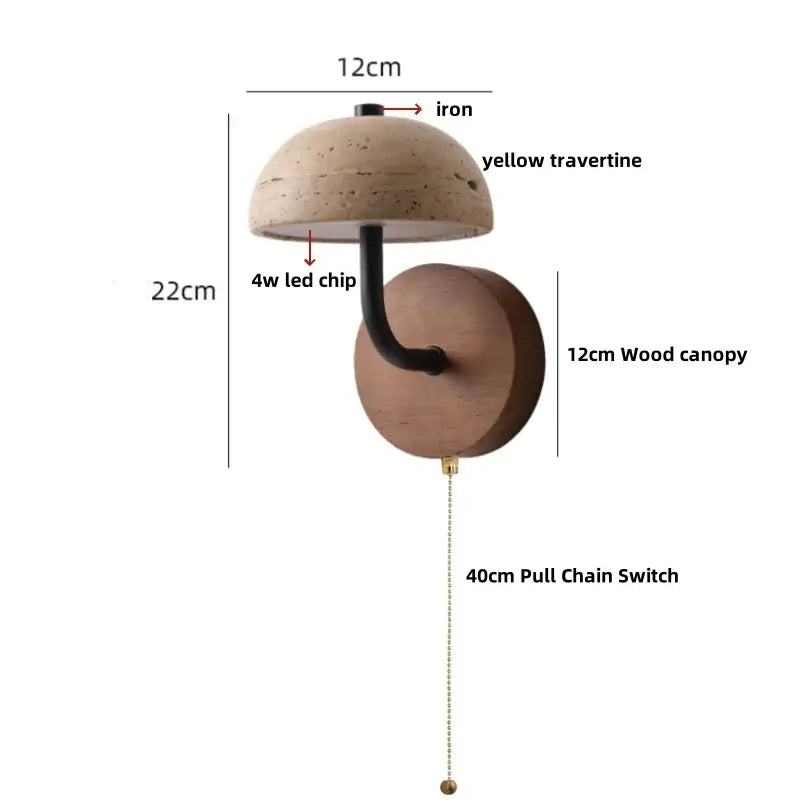 Travertine LED Wall Lamp