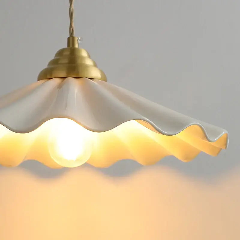 Brass Ceramic Pendant Light