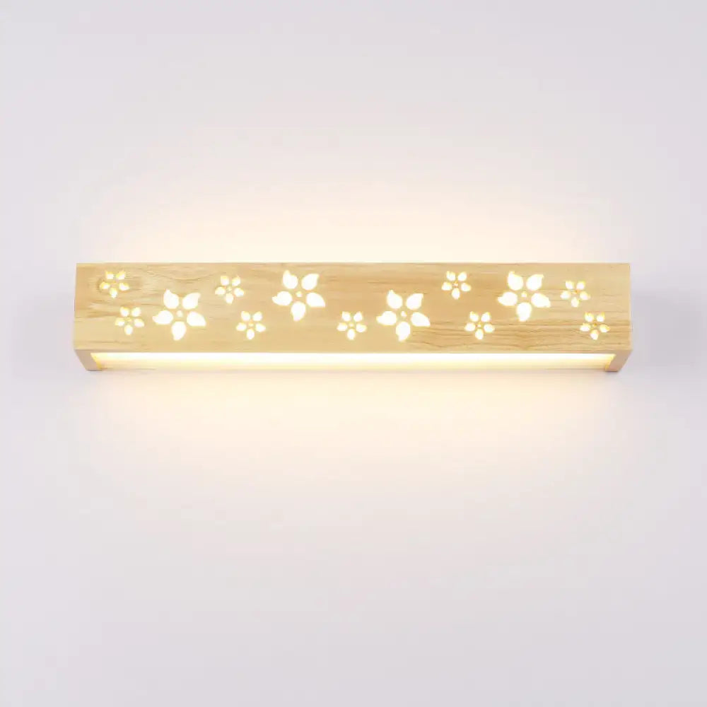 Wooden Floral Wall Sconce