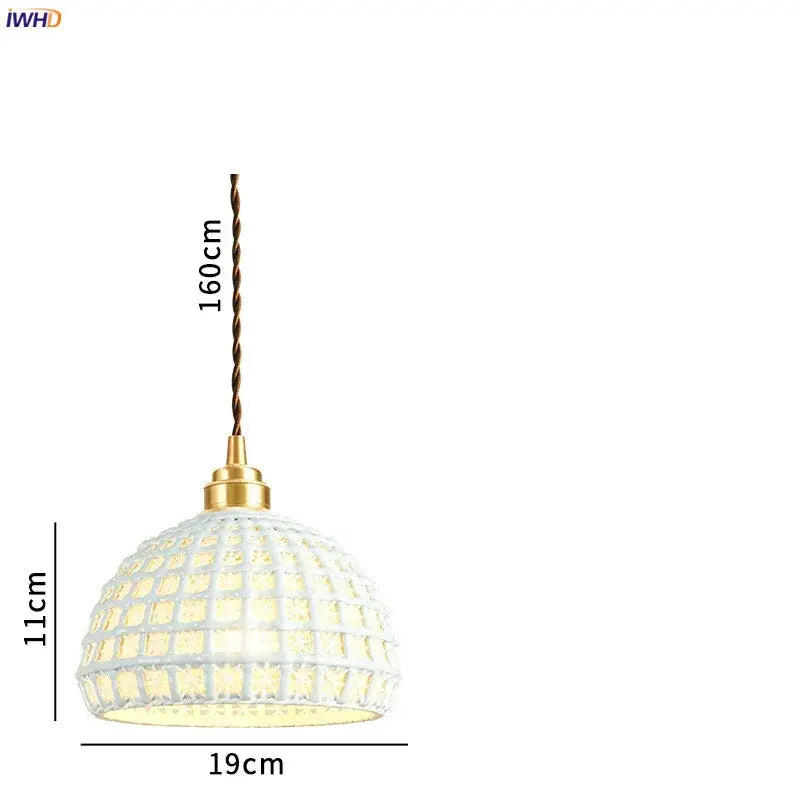 Gray Blue Ceramic Pendant Light
