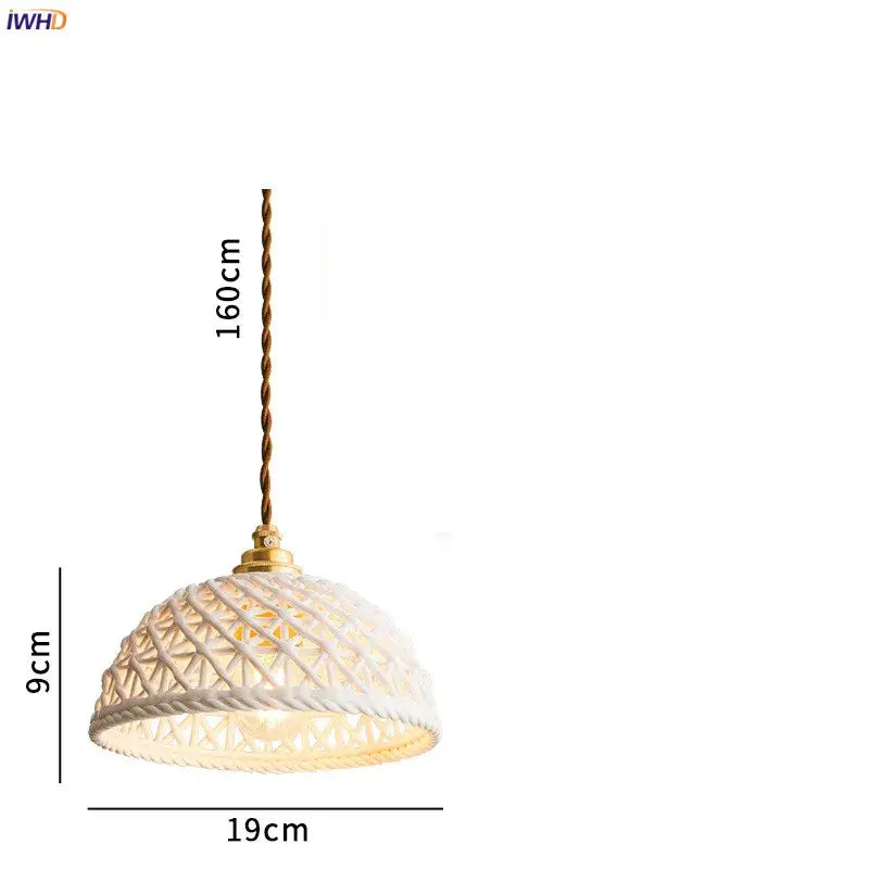 Gray Blue Ceramic Pendant Light