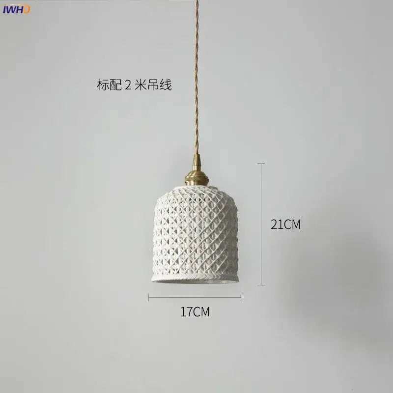 Gray Blue Ceramic Pendant Light