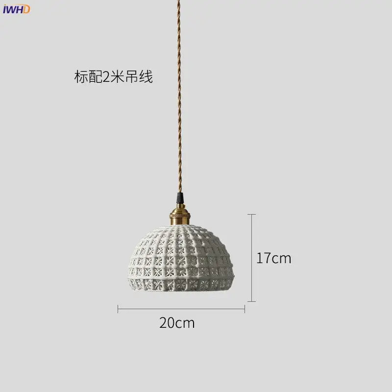 Gray Blue Ceramic Pendant Light
