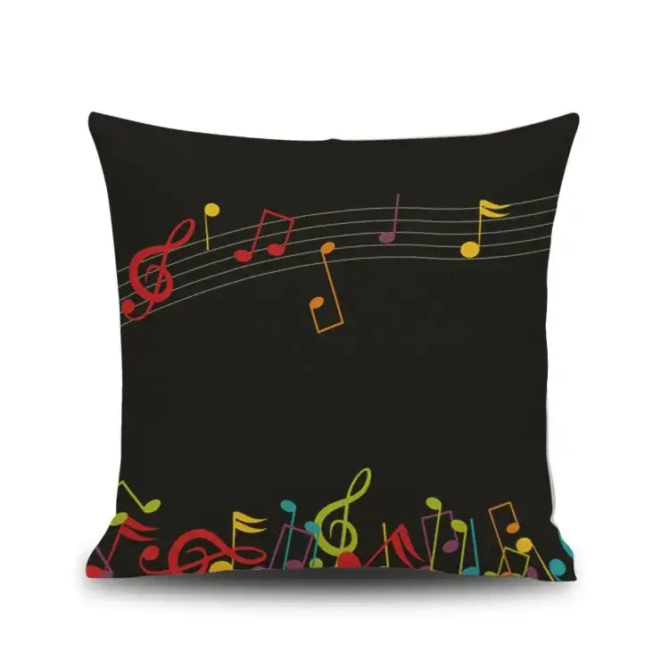 Linen Jazz Print Cushion Cover