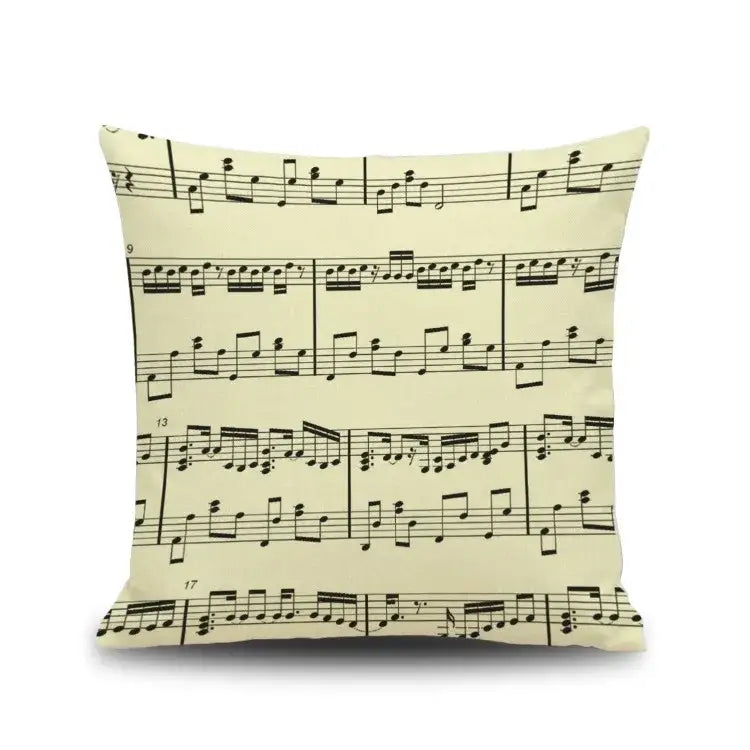 Linen Jazz Print Cushion Cover
