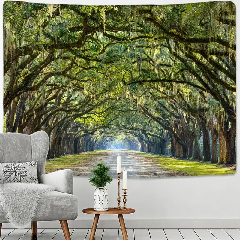 Mandala Oak Wall Tapestry