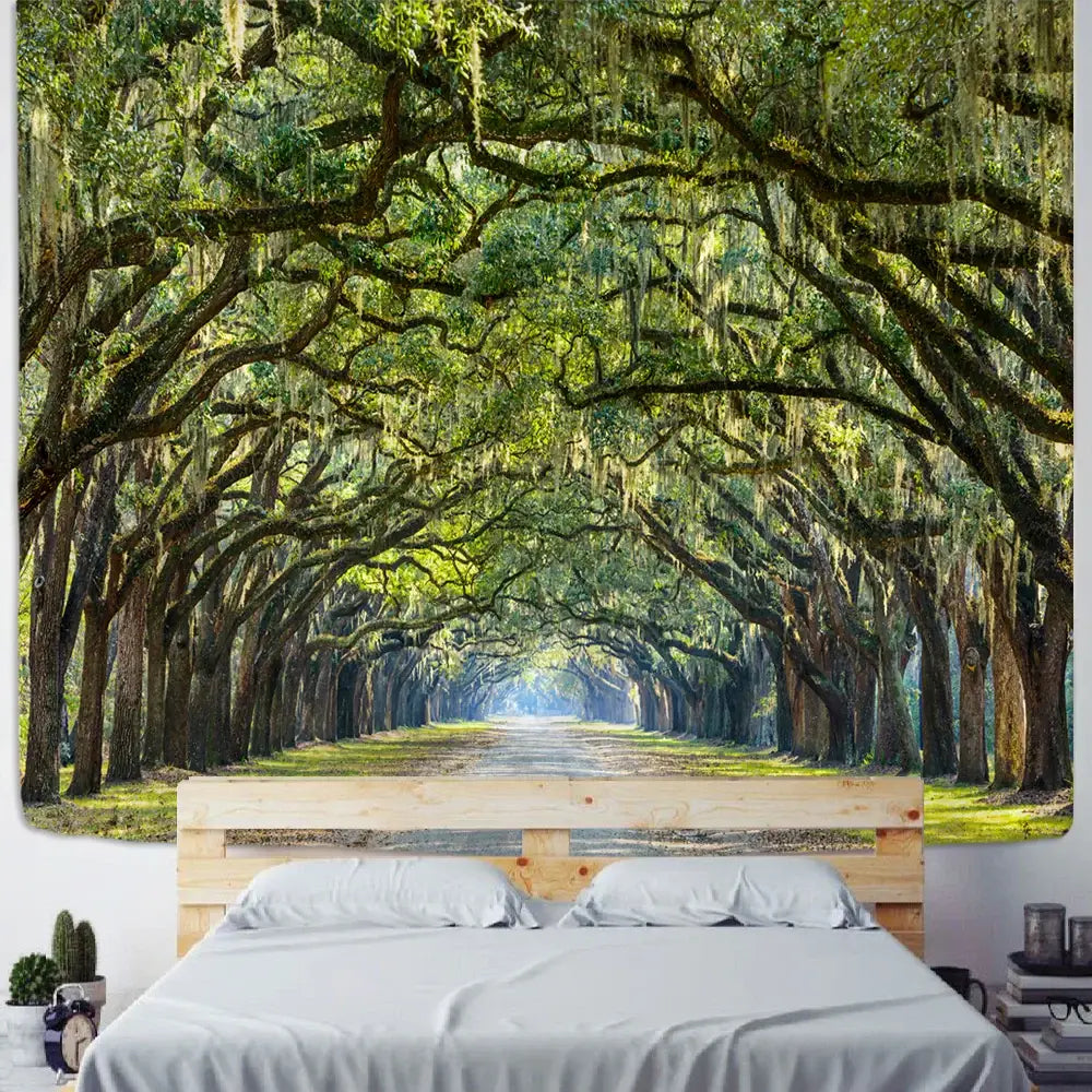 Mandala Oak Wall Tapestry
