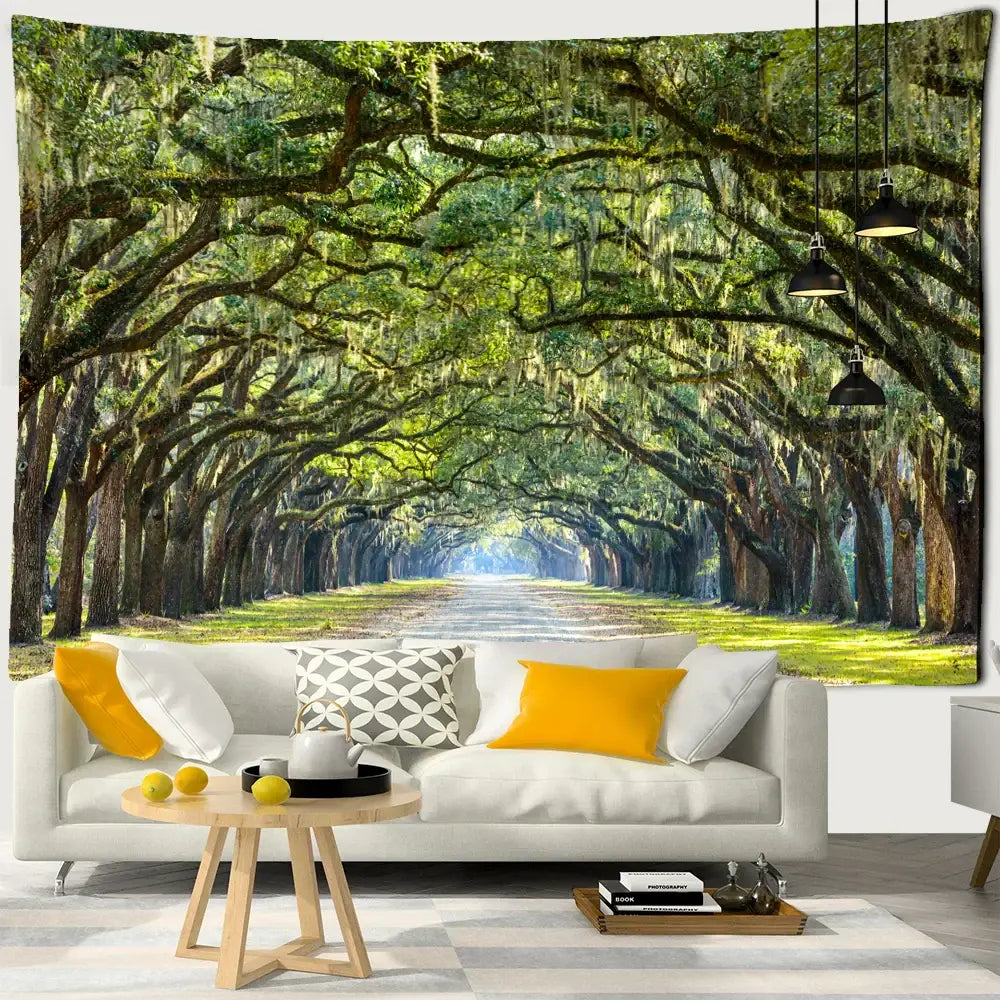 Mandala Oak Wall Tapestry