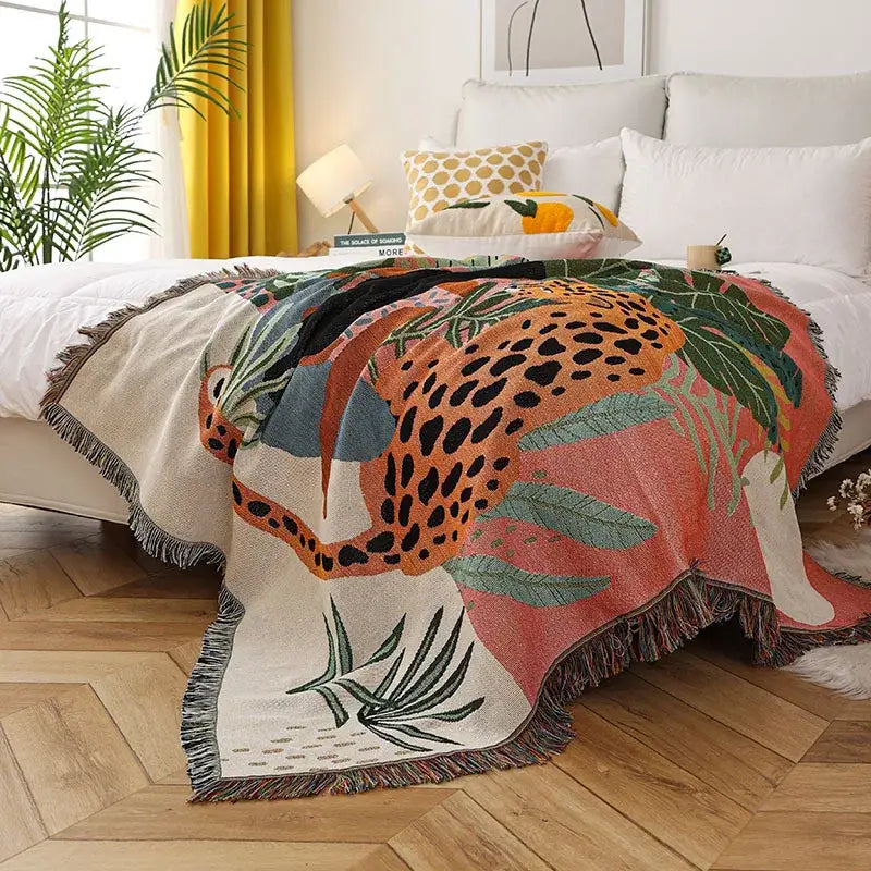 Leopard Print Throw Blanket