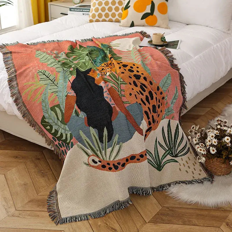 Leopard Print Throw Blanket
