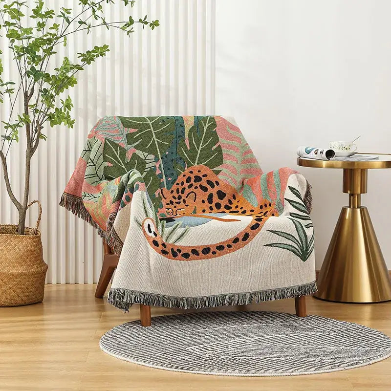 Leopard Print Throw Blanket