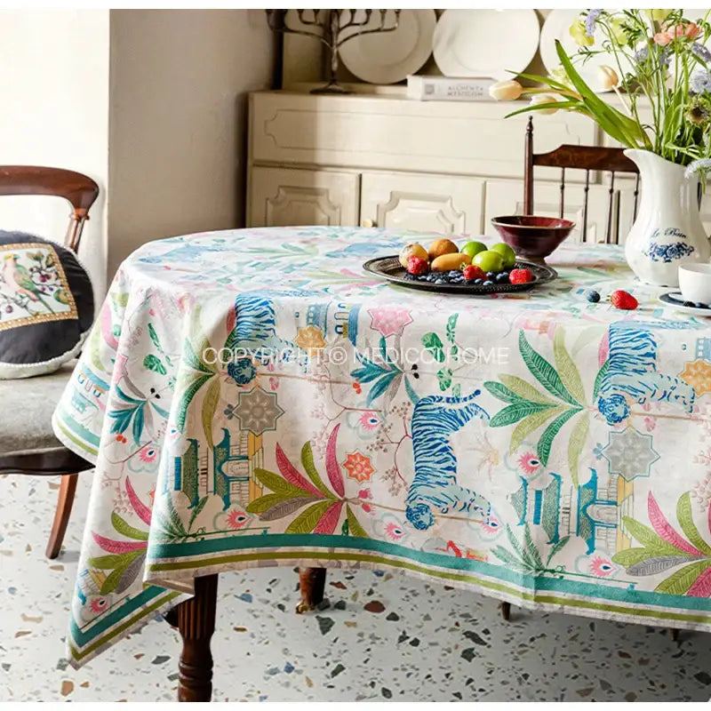 Tiger Print Tablecloth