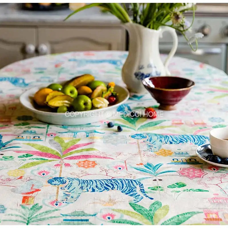 Tiger Print Tablecloth