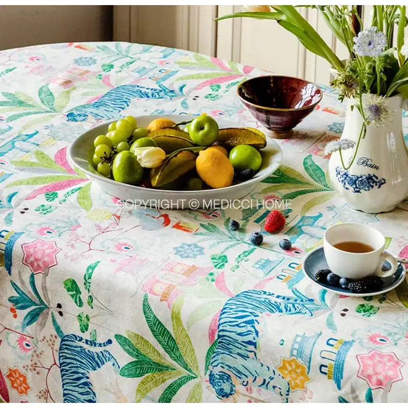 Tiger Print Tablecloth