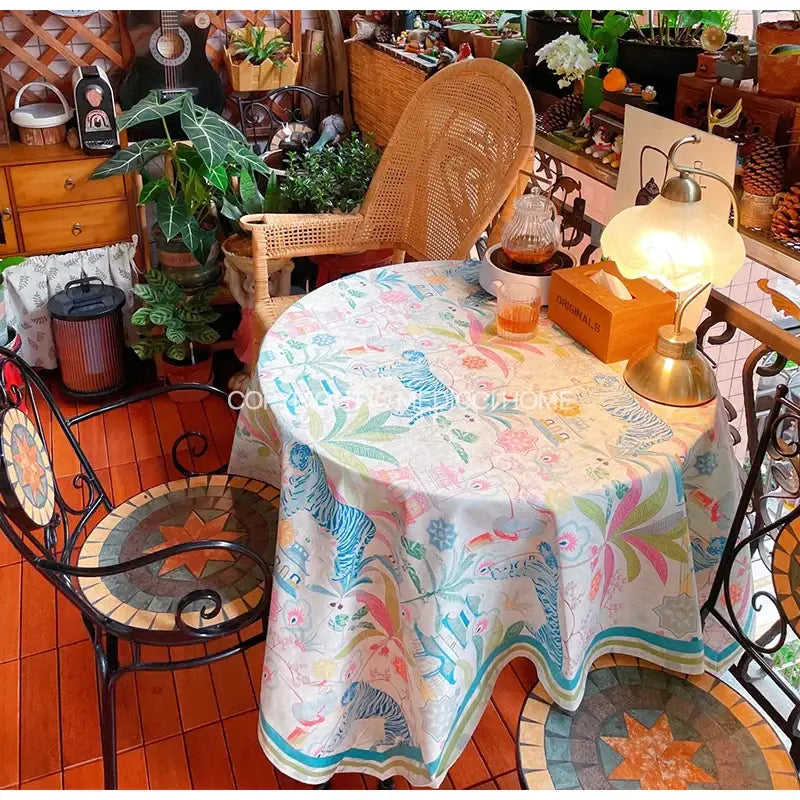 Tiger Print Tablecloth