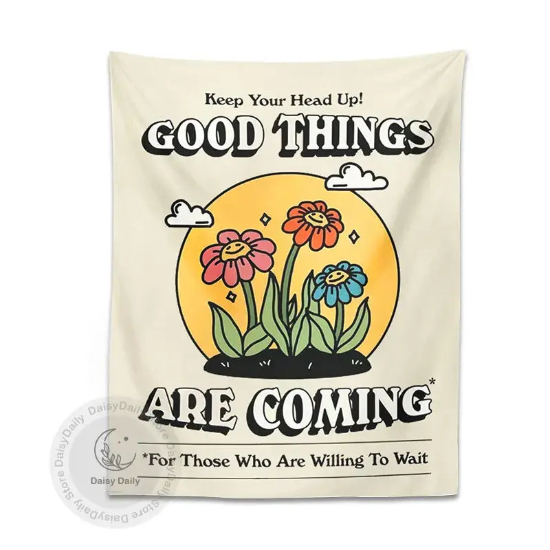 Floral Cartoon Wall Tapestry