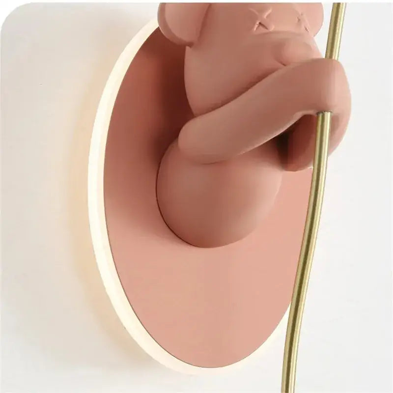 Gold Bear Balloon Wall Light
