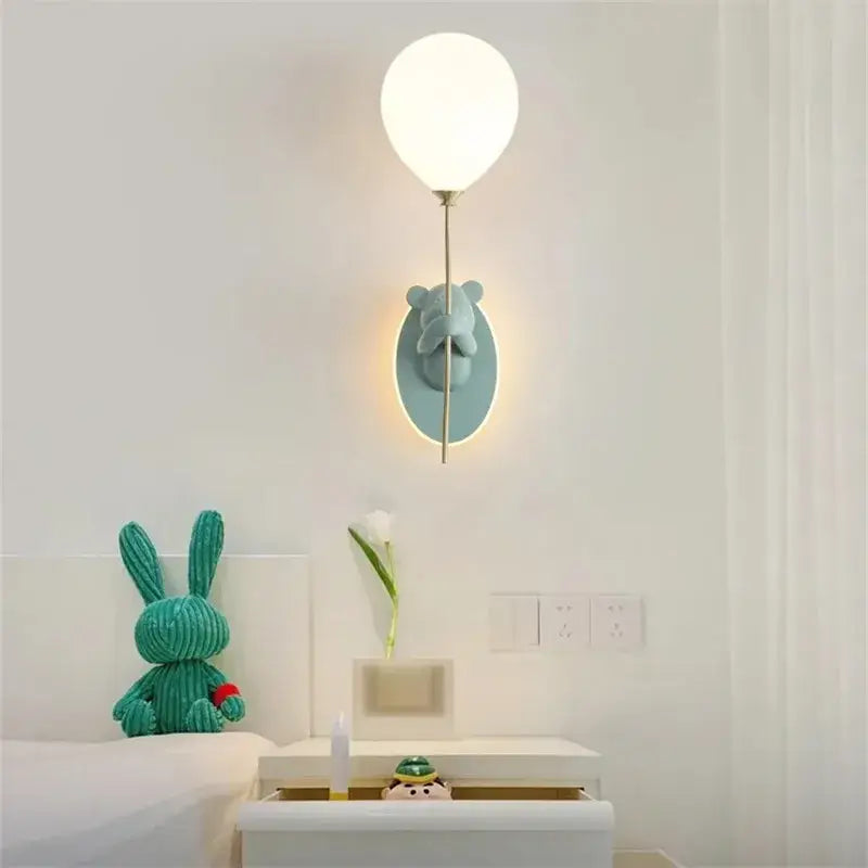 Gold Bear Balloon Wall Light