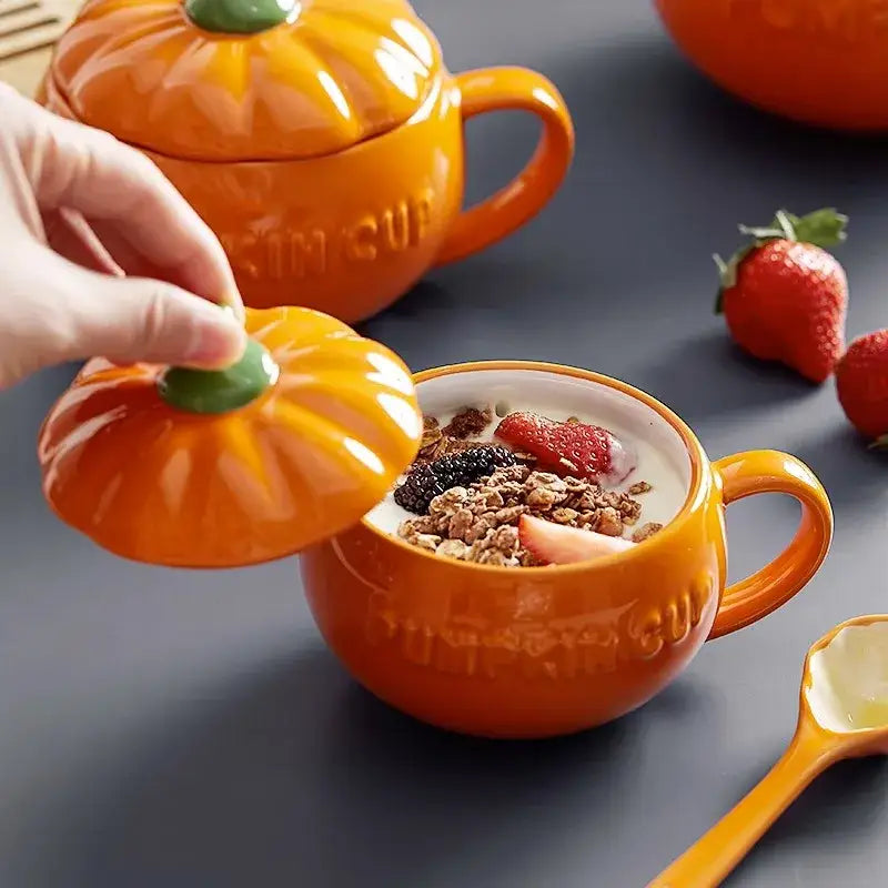 Pumpkin Ceramic Soup Mug