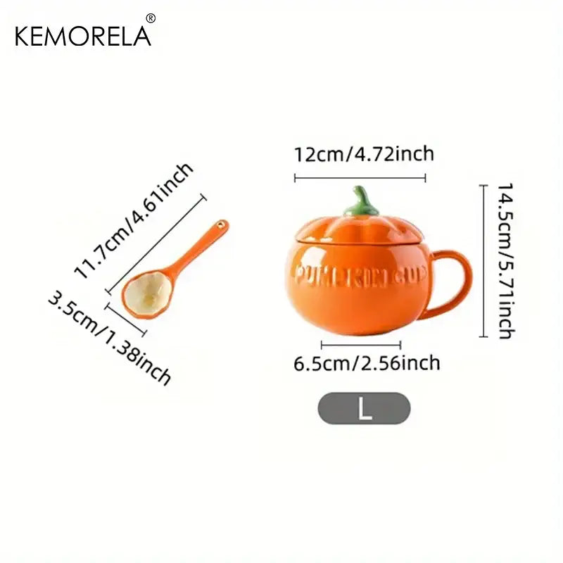 Pumpkin Ceramic Soup Mug