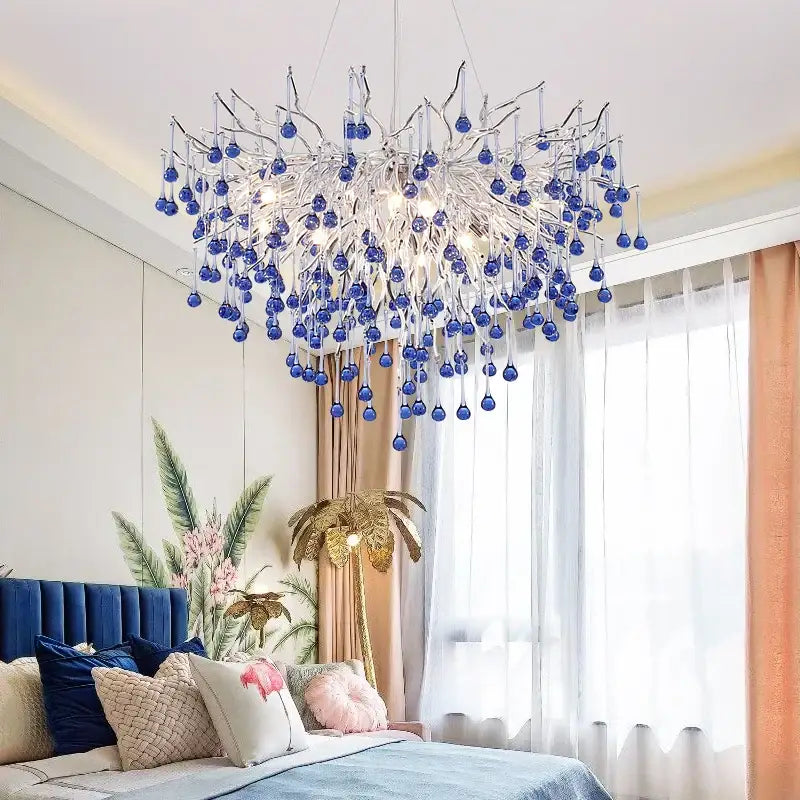 Pink Crystal Chandelier Light