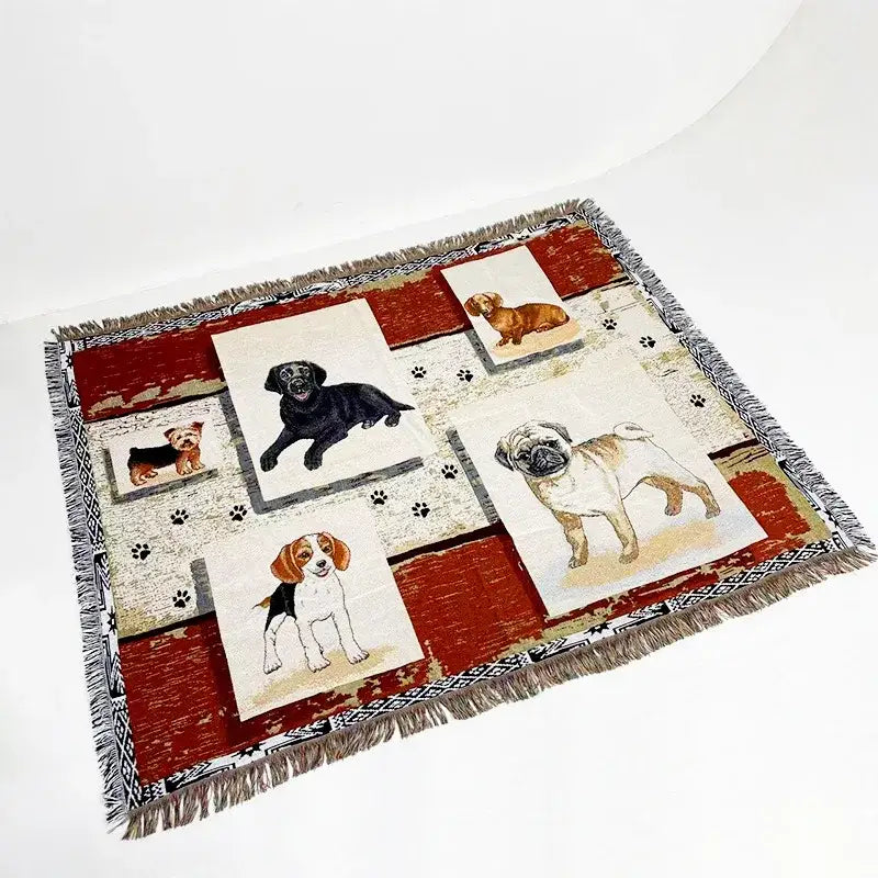 Jacquard Fringed Sofa Throw
