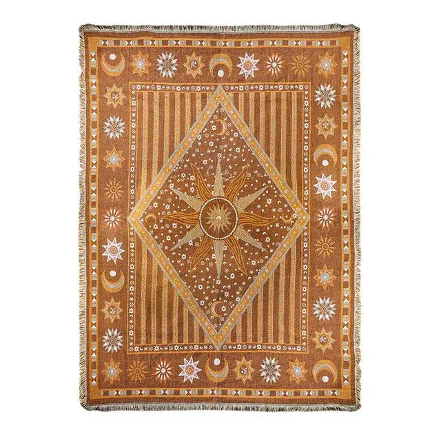 Jacquard Fringed Sofa Throw
