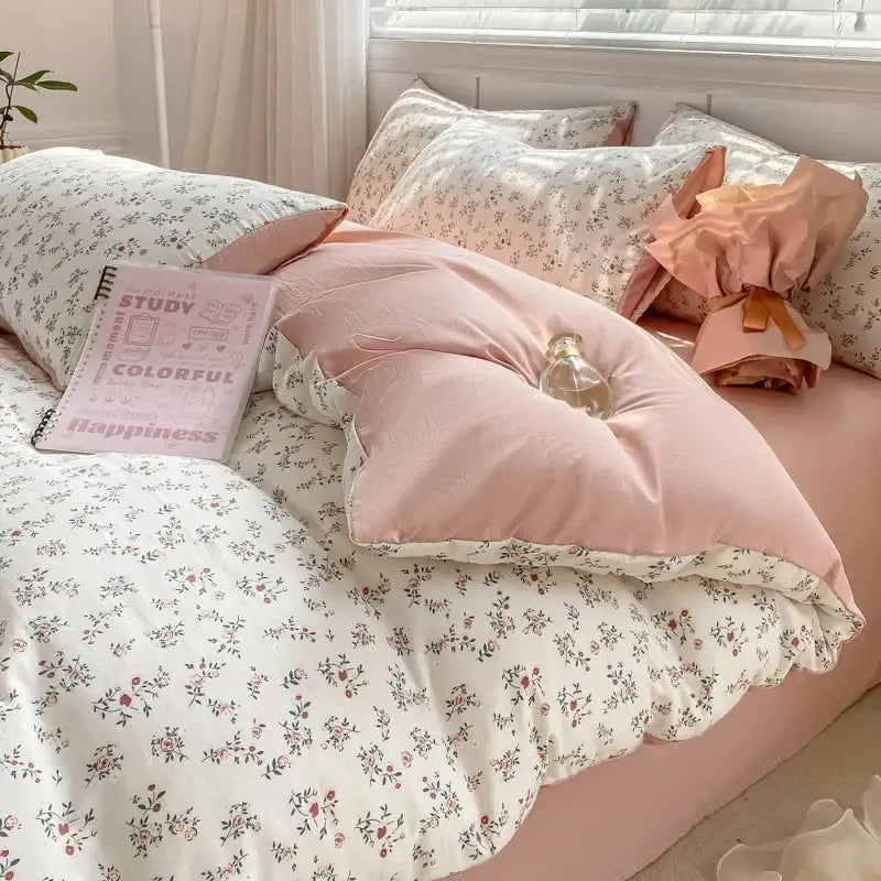 Floral Yarn Bed Sheet Set