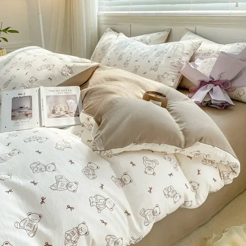 Floral Yarn Bed Sheet Set