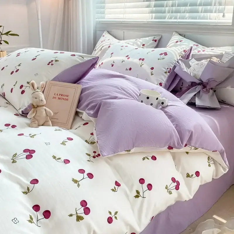 Floral Yarn Bed Sheet Set