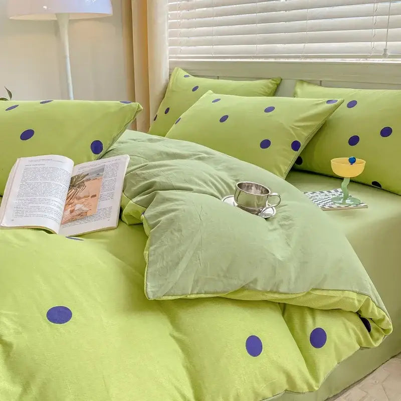 Floral Yarn Bed Sheet Set