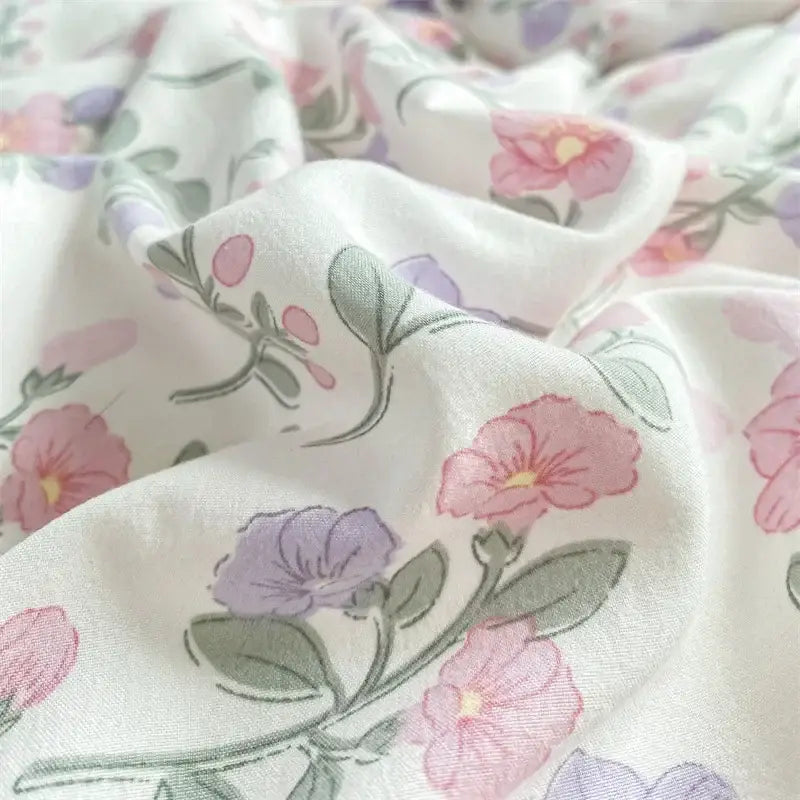 Floral Yarn Bed Sheet Set