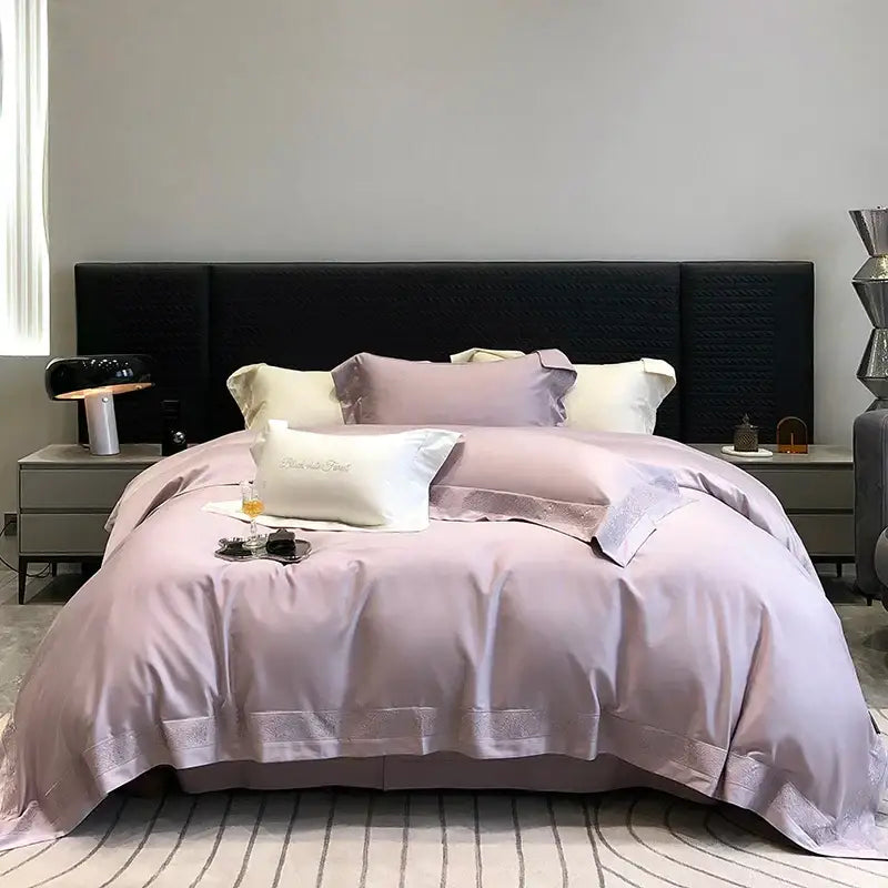 Silver Embroidery Bedding Set