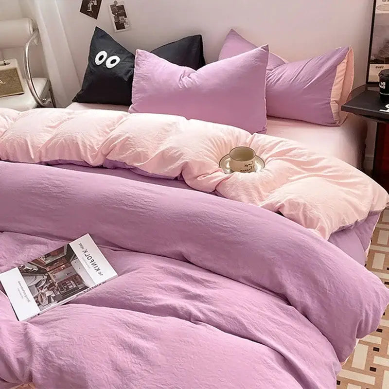 Black Cotton Bedding Set