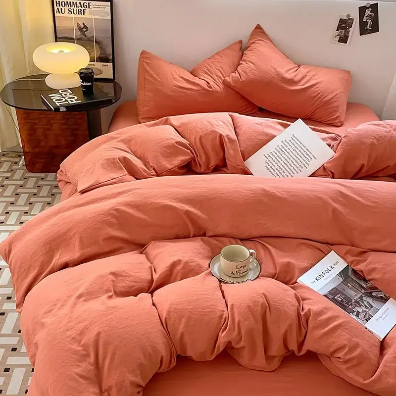 Black Cotton Bedding Set