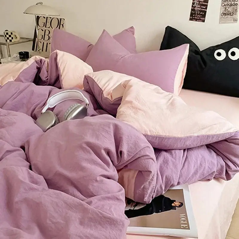 Black Cotton Bedding Set