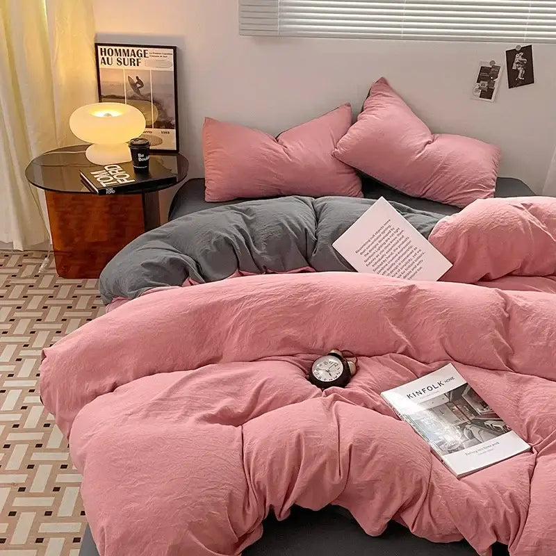Black Cotton Bedding Set