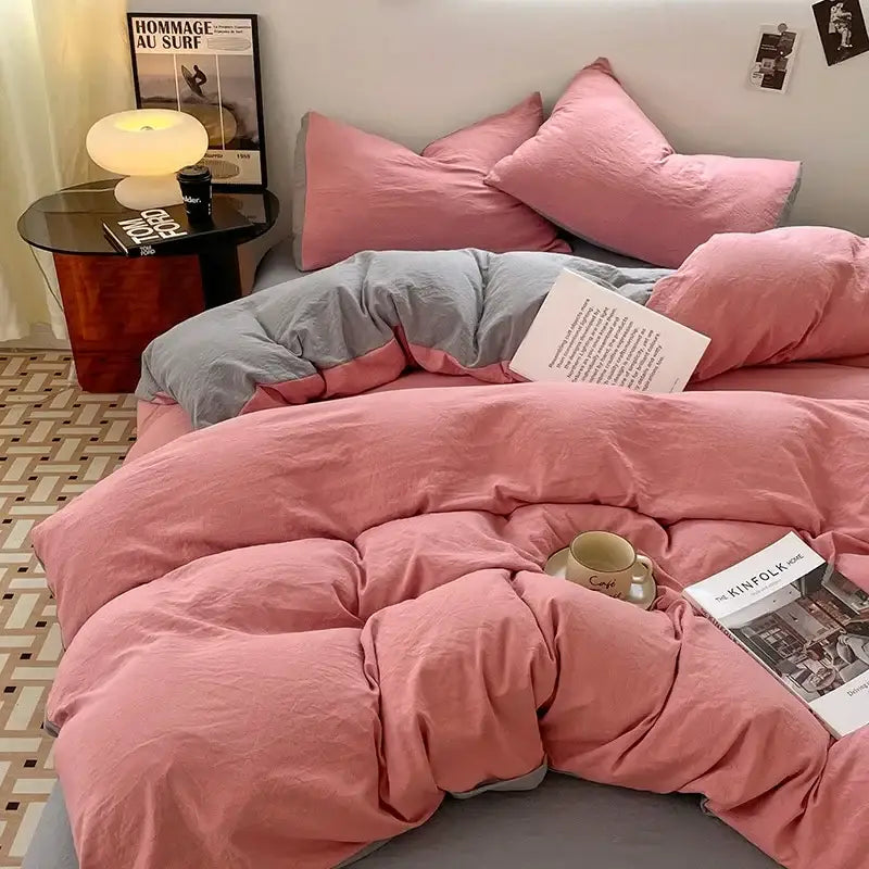 Black Cotton Bedding Set