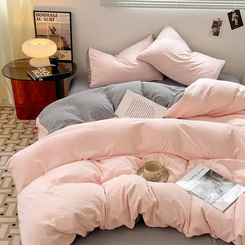 Black Cotton Bedding Set