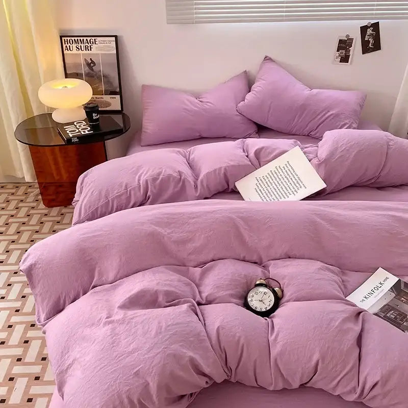 Black Cotton Bedding Set