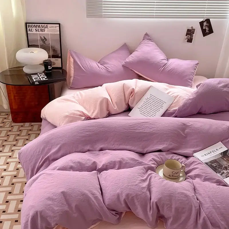 Black Cotton Bedding Set