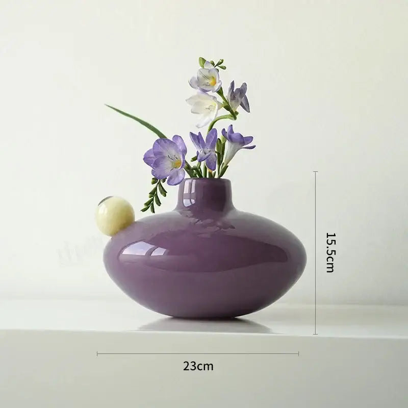 Pink Geometric Glass Vase