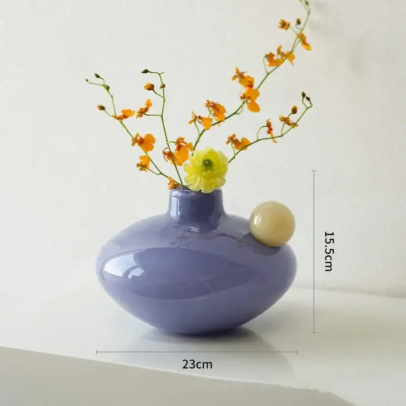 Pink Geometric Glass Vase